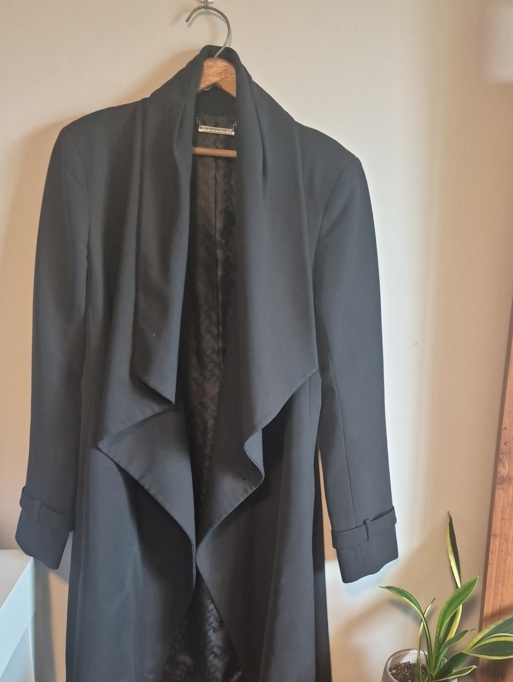 Diane von Furstenberg Black Open Front Blazer Jacket